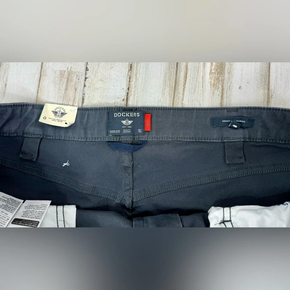 DOCKERS All Seasons Tech Straight Fit Jean Cut Pant Men's Sz 38x32 Heather Gray - Picture 5 of 13